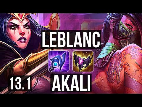 LEBLANC vs AKALI (MID) | 5/0/4, 400+ games | KR Grandmaster | 13.1