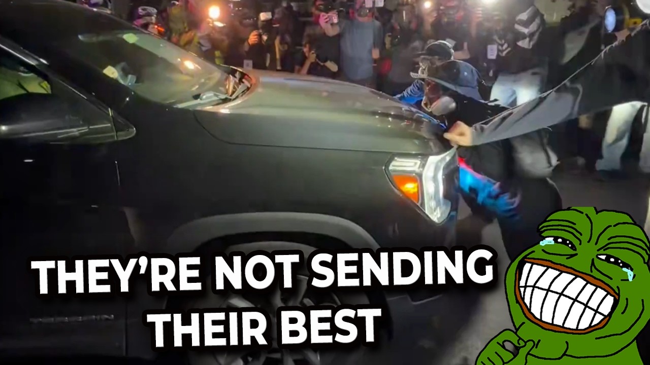Soytifa tries to stop moving ICE vehicles with their bodies...and it goes EXACTLY as you'd expect.