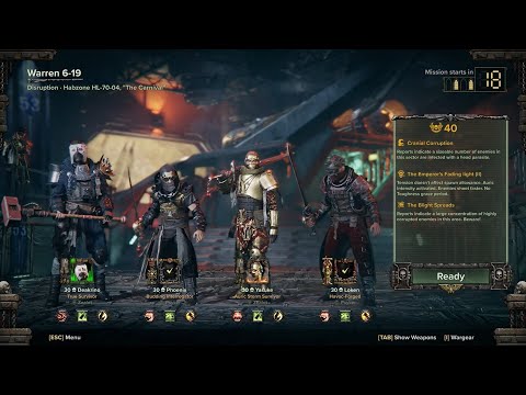 Auric Damnation Havoc 40 ║ Warren 6-19║ Zealot Thunder Hammer + Flamer 1.6.3 #Darktide #warhammer40k