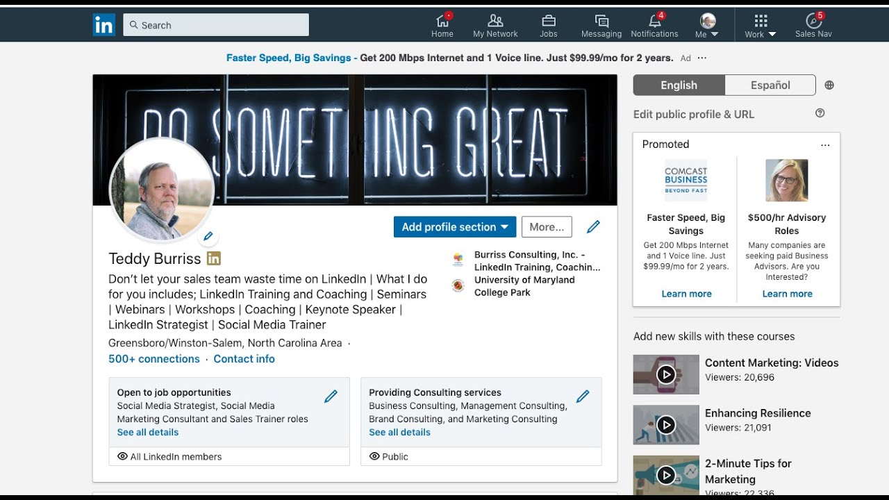 Using LinkedIn Events to promote your events for business.
