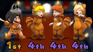 【マリオパーティ9】ミニゲーム対決！原始人マリオ VS たぬきチームピーチ＆デイジー＆ロゼッタ4K (UHD)