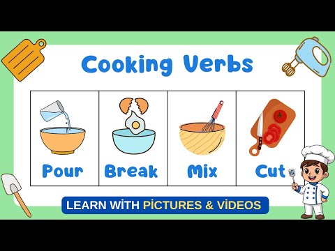 Cooking Verbs for Kids | Learn English Vocabulary with Pictures & Real Videos