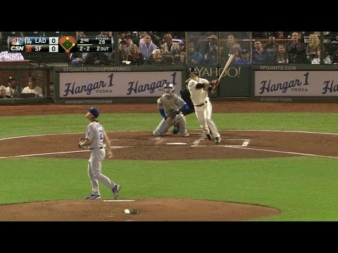 LAD@SF: Brown drives double to knock in a pair in 2nd