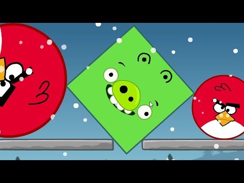 Angry Birds Kick Out Green Piggies - SQUARE PIGGIES KICK OUT TWO ROUND BIRDS!
