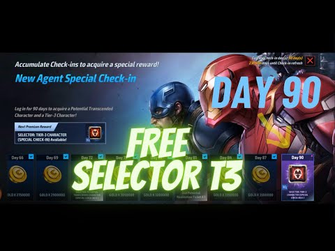 Free Tier 3 Selector. Day 90 inv f2p (Marvel Future Fight)