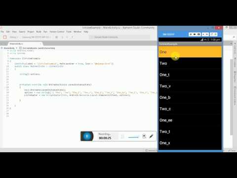 Xamarin.Android ListView Example using ListActivity - Part 2 (English Version)