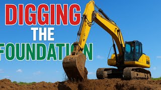 POWERFUL EXCAVATOR DIGGING THE FOUNDATION | Contruction & Machines