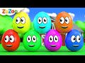 Learning Colors And Numbers Song Colorful Eggs On The Farm ZuZoo Nursery Rhymes Kids Songs