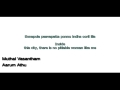 Aarum Athu F Muthal Vasantham English Translation Subtitles