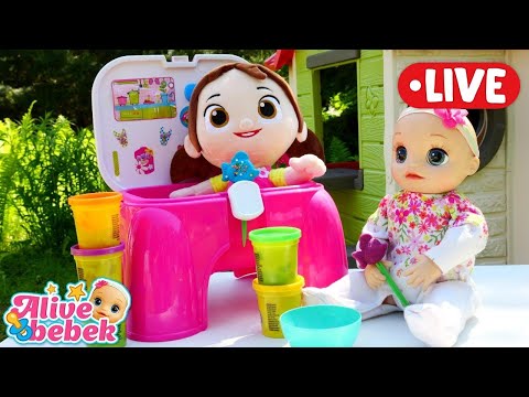 🔴Kız oyunları. Oyuncak bebek Alive ile oynayalım. Bebek videoları.
