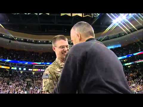 Bruins honor and surprise U.S. military family 11/12/11