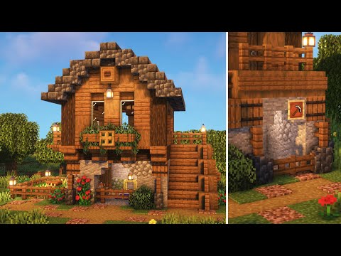 Minecraft | Easy Starter House with Mine Entrance [Tutorial]