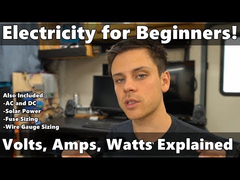Electricity Explained: Volts, Amps, Watts, Fuse Sizing, Wire Gauge, AC/DC, Solar Power and more! Video