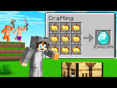 Minecraft Hunters vs Speedrunner, But Crafts Are Random...