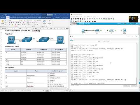 3.6.2 Übung – Implementieren von VLANs und Trunking