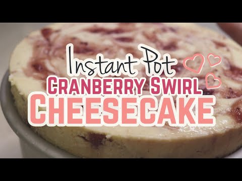 Cranberry Swirl Cheesecake (Instant Pot Cheesecake)