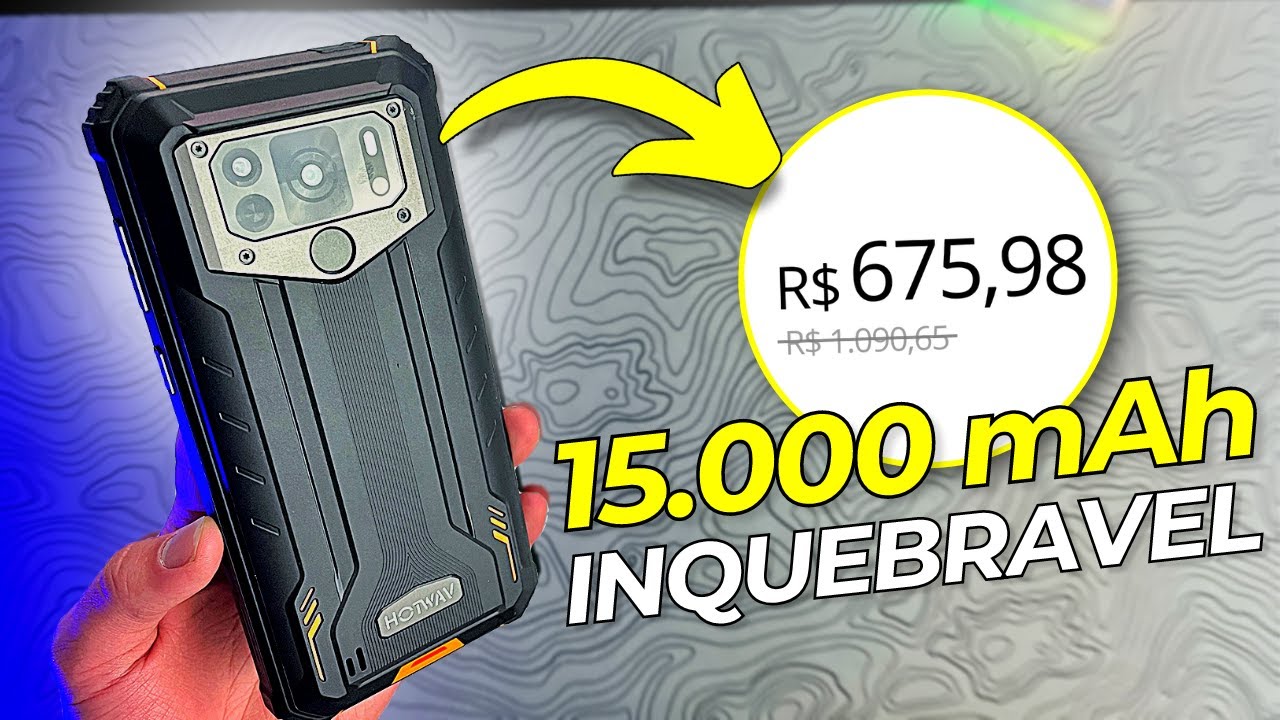 CELULAR INDESTRUTIVEL com 15.000mAh e custa R$700!!! - HOTWAV W10