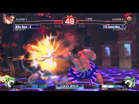 Mike Ross vs TTC GamerBee CEO 2011 SSF4 AE Singles