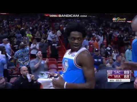 De'Aaron Fox Amazing Putback Dunk Game-Winner - Miami Heat vs. Sacramento Kings - 25/01/2018