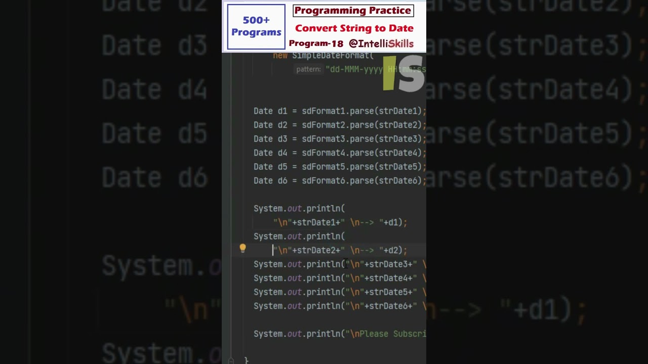 [Beginners] How to Convert String to Date in Java | #Shorts #java #coding #technology #programming