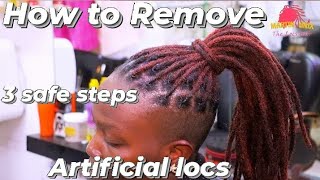 Easy & Simple Steps of Undoing Temporary Dreads Without Hair Breakage||Hair Growth|| how to remove