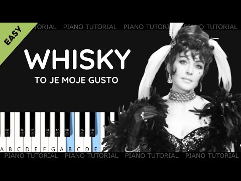 Whisky, to je moje gusto - Limonádový Joe (piano tutorial | noty | MIDI | české písničky)