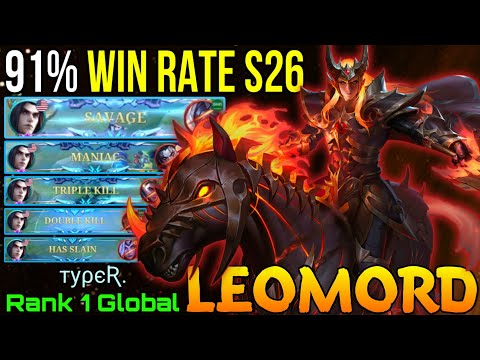 SAVAGE + 19 Kills Leomord 91,9% Current Win Rate! - Top 1 Global Leomord by туρєƦ. - Mobile Legends