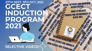 GCECT INDUCTION PROGRAME 2021 - Morning Session Ist October, 2021