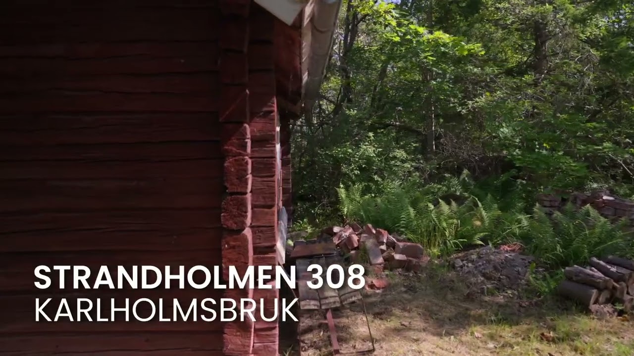 1 rum Fritidshus på Strandholmen 308 Karlholmsbruk Tierps kommun - video
