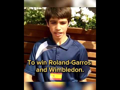 🏆👀 12-year-old Carlos Alcaraz had the vision of winning both Roland-Garros and Wimbledon (via Marca)