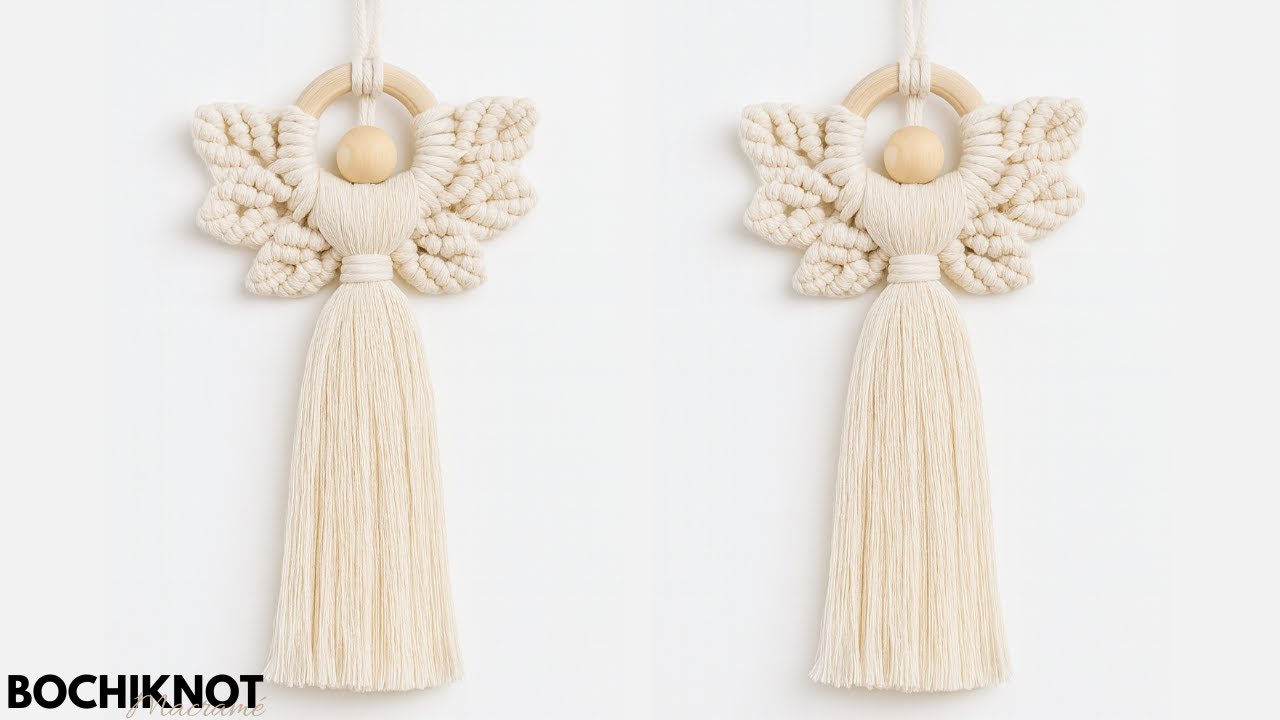 DIY Macrame Angel Ornament Tutorial Step-by-Step Pattern