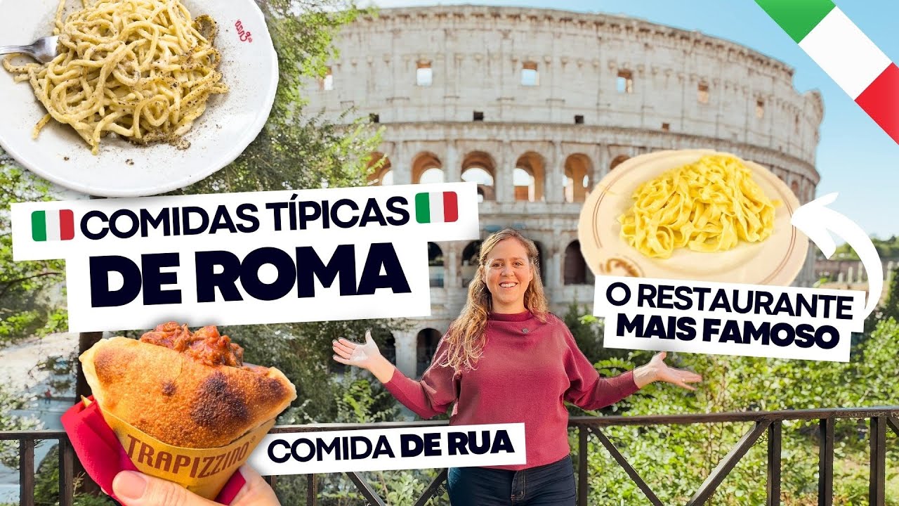 O QUE COMER EM ROMA? COMIDAS DE RUA e o RESTAURANTE MAIS FAMOSO da cidade