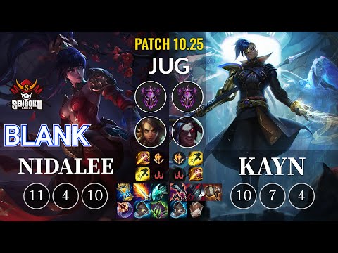 SG Blank Nidalee vs Kayn Jungle - KR Patch 10.25