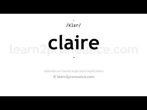 How to pronounce Claire | English pronunciation