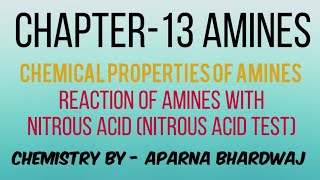 REACTION OF AMINES WITH NITROUS ACID (NITROUS ACID TEST)