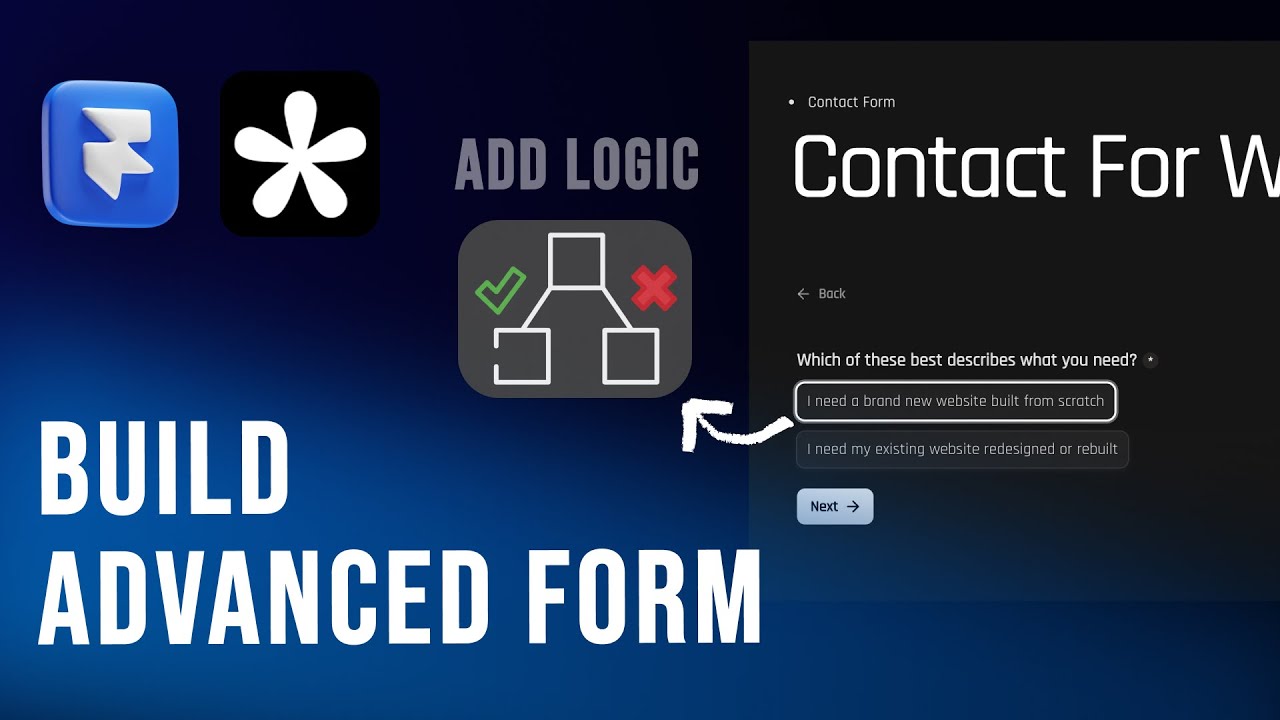 Create MULTI STEP FORM With CONDITIONAL LOGIC Using Tally Forms & Framer