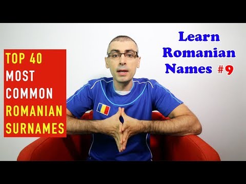 TOP 40 MOST COMMON ROMANIAN SURNAMES | Learn Romanian Names #9