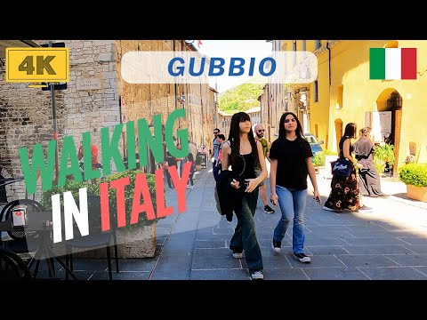 Gubbio, Best Medieval town in Italy? Full city tour, 4K, center italy town in Umbria region