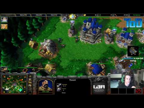 Warcraft III #266 - ToD & Grubby 2v2 vs Orc&Human (Twisted Meadows)