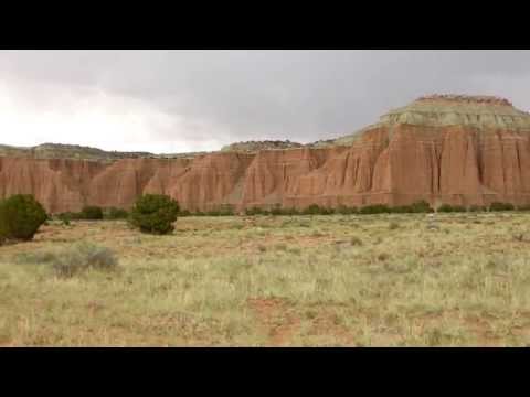 Stunning views of Entrada Sandstone cliffs in Cathedral Valley, Capitol Reef National Park