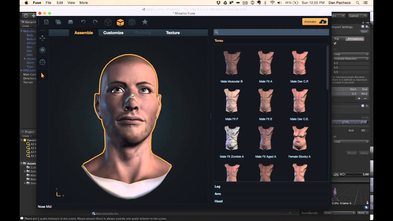 Using Mixamo characters and animations in Unity