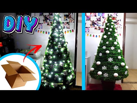 Como fazer: Árvore de Natal com Papelão: Aula de Natal Como fazer: Árvore de Natal com Papelão: Aula de Natal