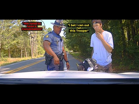 Commercial Burglar attempts to OUTRUN Arkansas State Police SERGEANT! Sgt. Mac don't play!