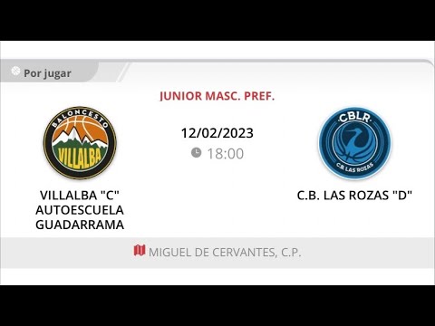 Junior masc C VILLALBA AUTOESCUELA GUADARRAMA - LAS ROZAS