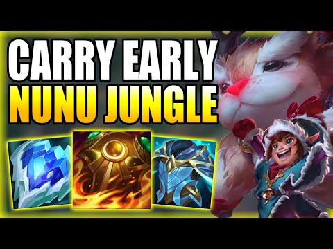 HOW TO PLAY NUNU JUNGLE & HARD CARRY THE EARLY GAME! - Best Build/Runes Guide - League of Legends