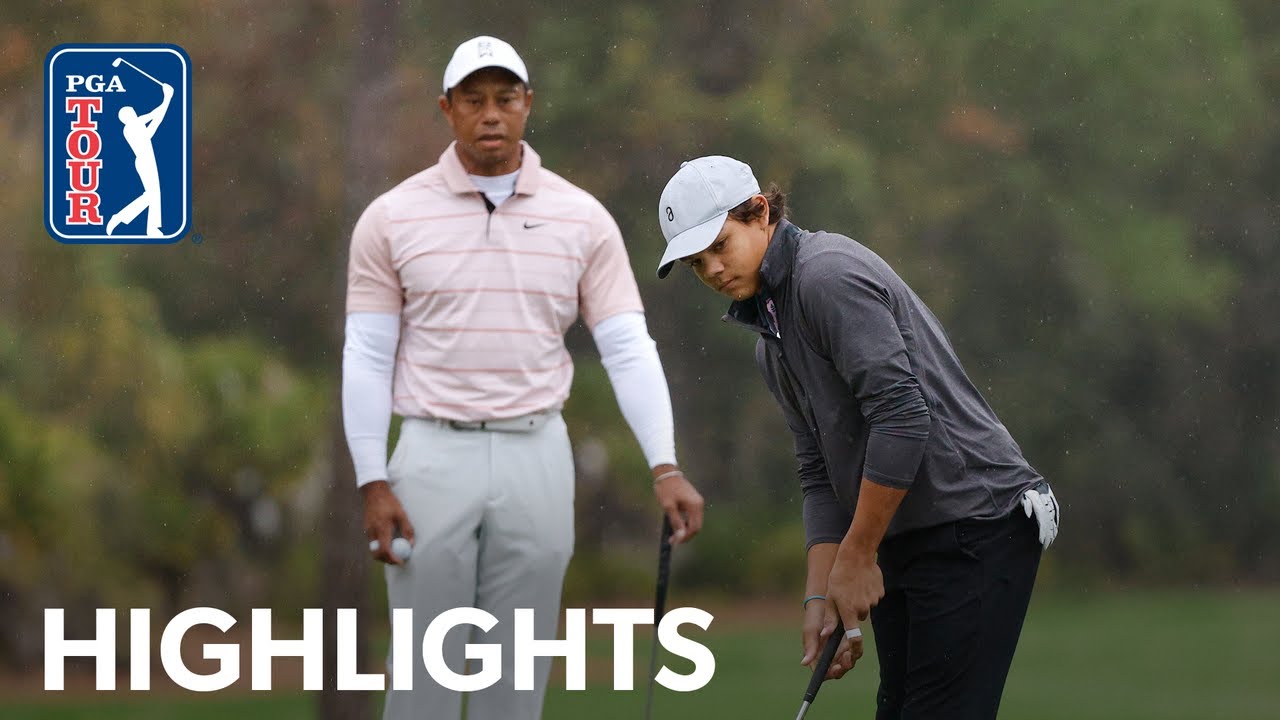 Tiger and Charlie Woods shoot - Round 1 PNC Championship 2023