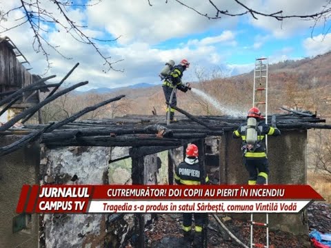 DOI COPII AU MURIT ÎNTR-UN INCENDIU LA VINTILĂ VODĂ