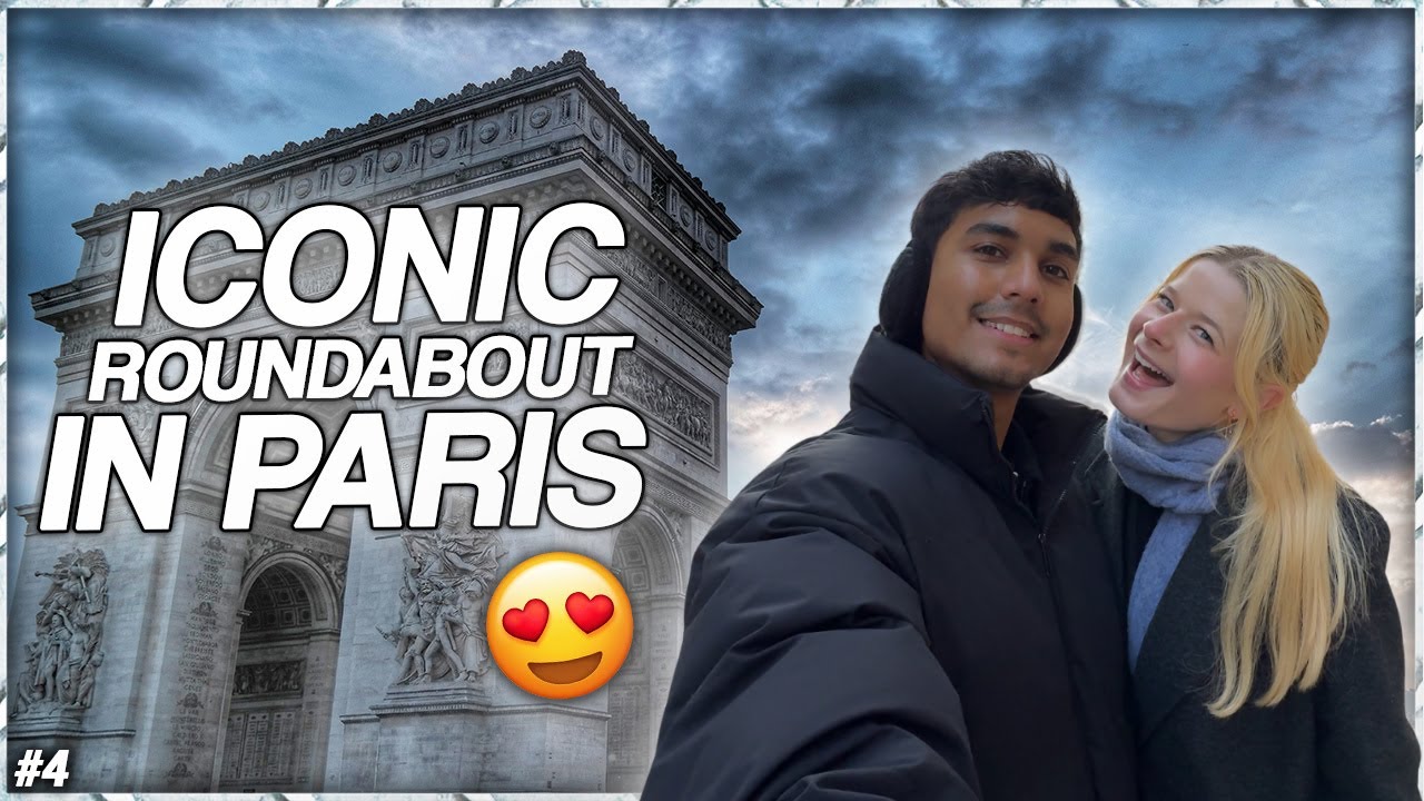 Two travelers embark on a visit to the iconic Arc de Triomphe.