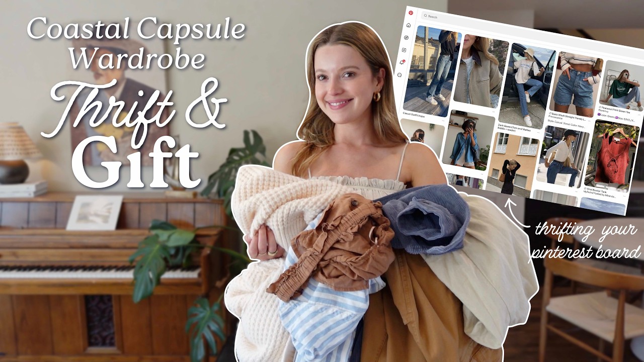 THRIFT + GIFT | a coastal capsule wardrobe for a young beachy mom - thrifting your pinterest!