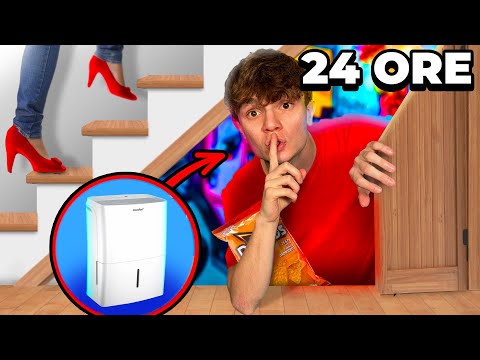 VADO A VIVERE 24 ORE IN UNA STANZA SEGRETA!(Feat. Deumidificatore Comfee)